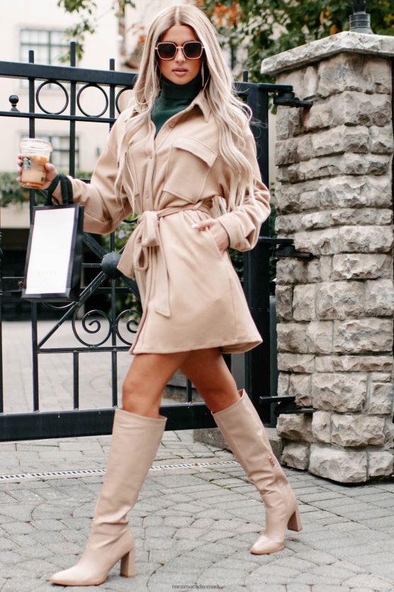 ingen forkerte svar langline bælte fløjlsbukser NanaMacs XJPBDL3675 kamel