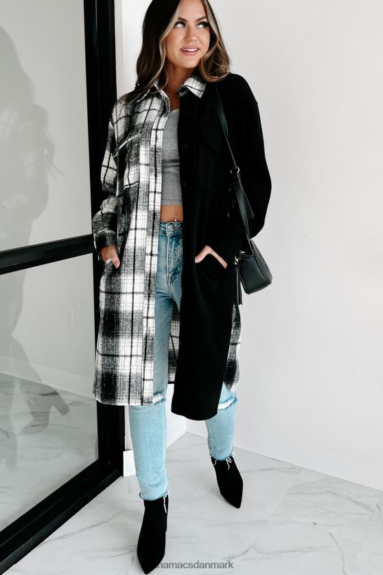 jeg kan ikke beslutte to tone shacket NanaMacs XJPBDL3659 sort