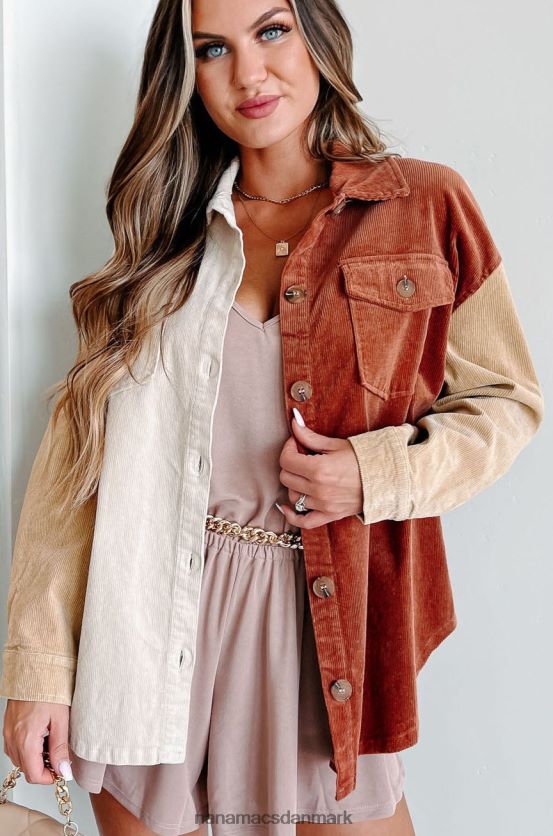 kreative bestræbelser farveblok fløjlsbukser NanaMacs XJPBDL3705 taupe/rust