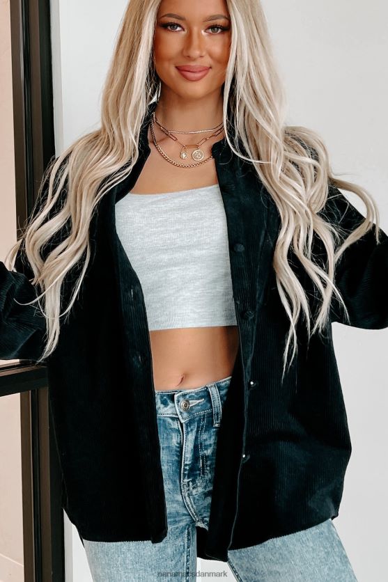 lørdage på markedet overdimensioneret fløjlsbukser NanaMacs XJPBDL1769 sort