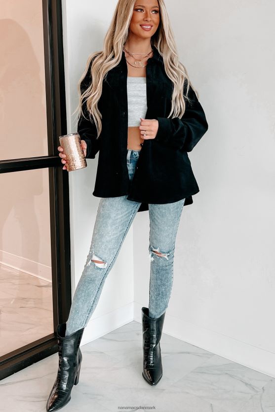 lørdage på markedet overdimensioneret fløjlsbukser NanaMacs XJPBDL1769 sort