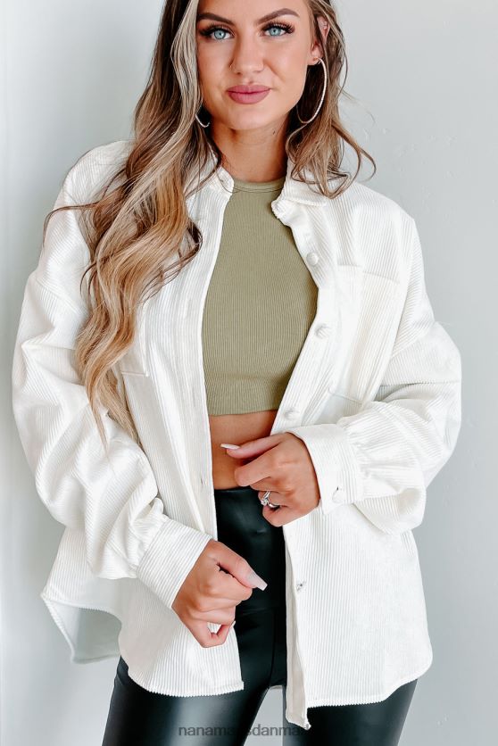 lørdage på markedet overdimensioneret fløjlsbukser NanaMacs XJPBDL1770 flødeskum