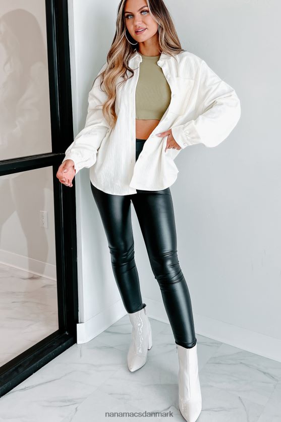 lørdage på markedet overdimensioneret fløjlsbukser NanaMacs XJPBDL1770 flødeskum