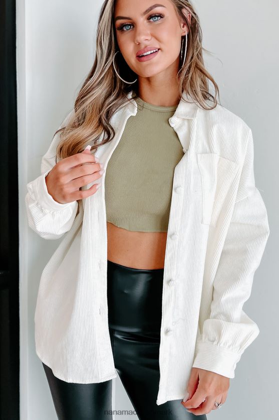 lørdage på markedet overdimensioneret fløjlsbukser NanaMacs XJPBDL1770 flødeskum