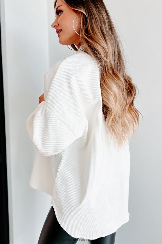 lørdage på markedet overdimensioneret fløjlsbukser NanaMacs XJPBDL1770 flødeskum