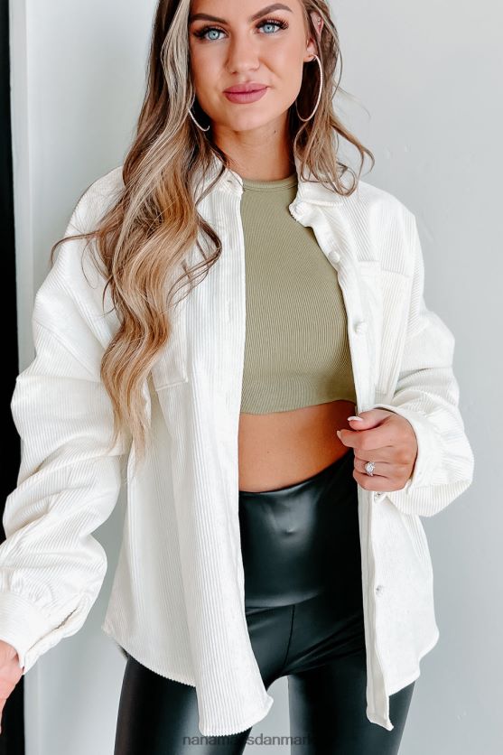 lørdage på markedet overdimensioneret fløjlsbukser NanaMacs XJPBDL1770 flødeskum