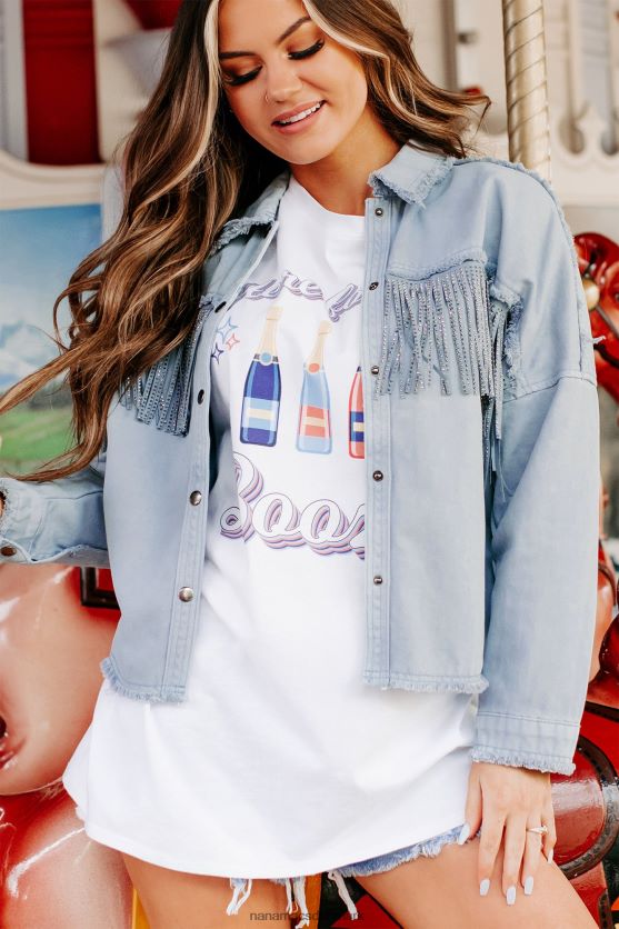 rhinestone rodeo oversized rhinestone frynser shacket NanaMacs XJPBDL3722 let denim