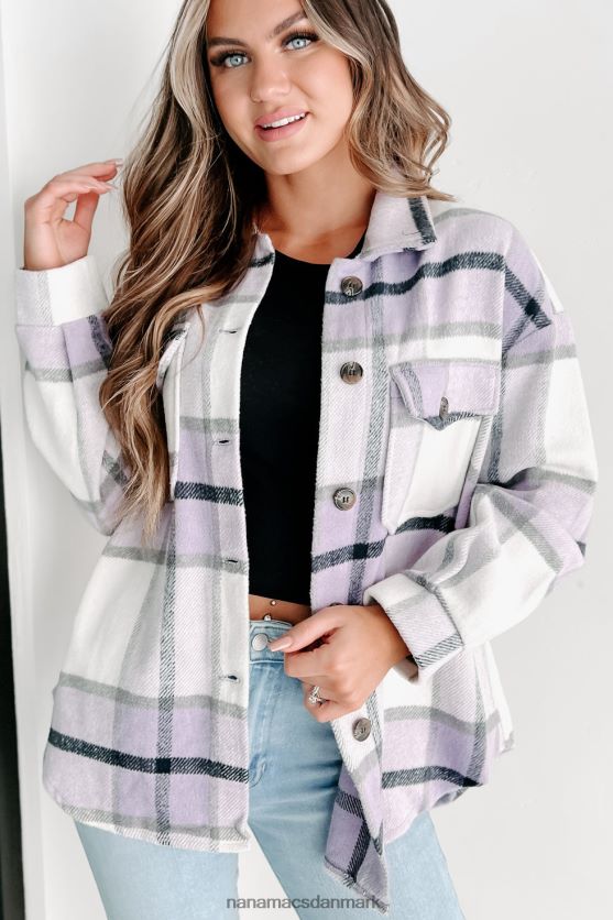 tandy plaid shacket NanaMacs XJPBDL3660 lavendel