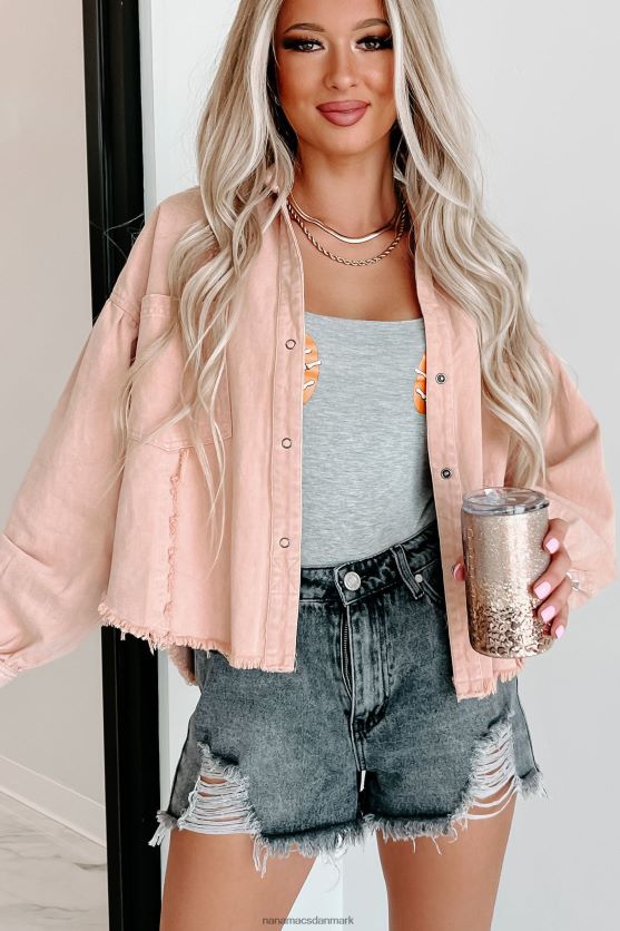 vittig respons rå kant overdimensioneret afgrøde shacket NanaMacs XJPBDL1781 ingefær