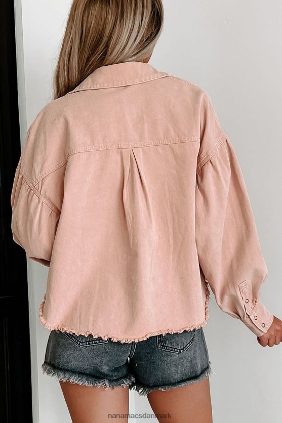 vittig respons rå kant overdimensioneret afgrøde shacket NanaMacs XJPBDL1781 ingefær