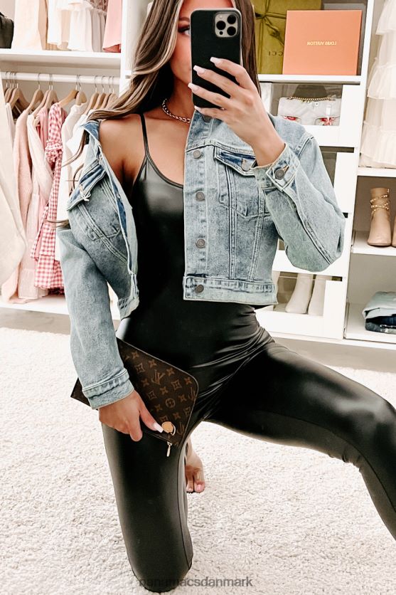 at vide, hvad der er rigtigt, cello, non-distressed cropped denimjakke NanaMacs XJPBDL3769 medium denim