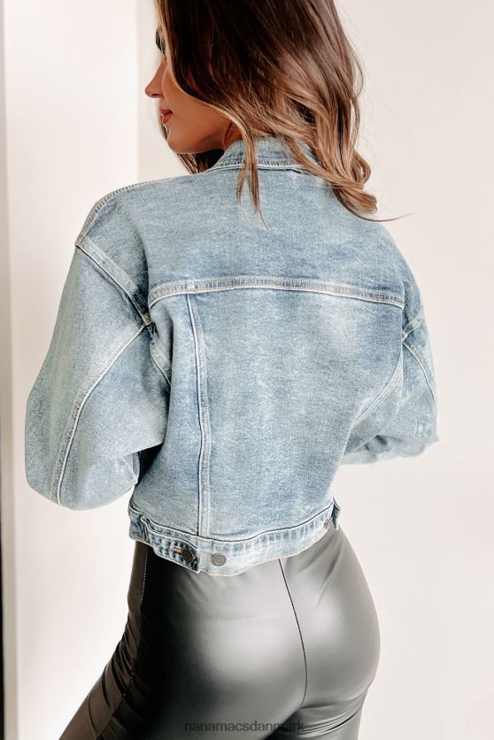 at vide, hvad der er rigtigt, cello, non-distressed cropped denimjakke NanaMacs XJPBDL3769 medium denim