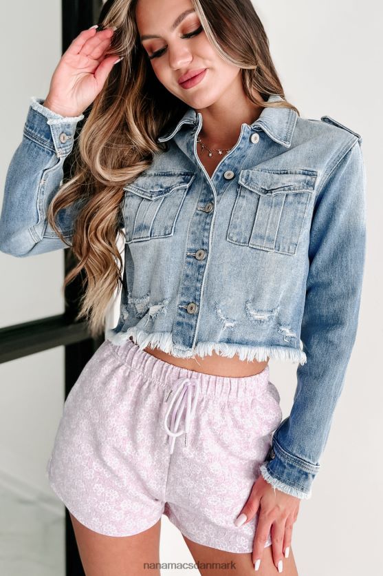 den perfekte tilføjelse kancan distressed cropped denimjakke NanaMacs XJPBDL3770 medium