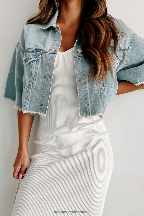 føles som solskin kortærmet cropped denimjakke NanaMacs XJPBDL3751 medium