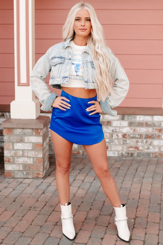 kiko acid wash cropped denimjakke med forlænget manchet NanaMacs XJPBDL3827 lys