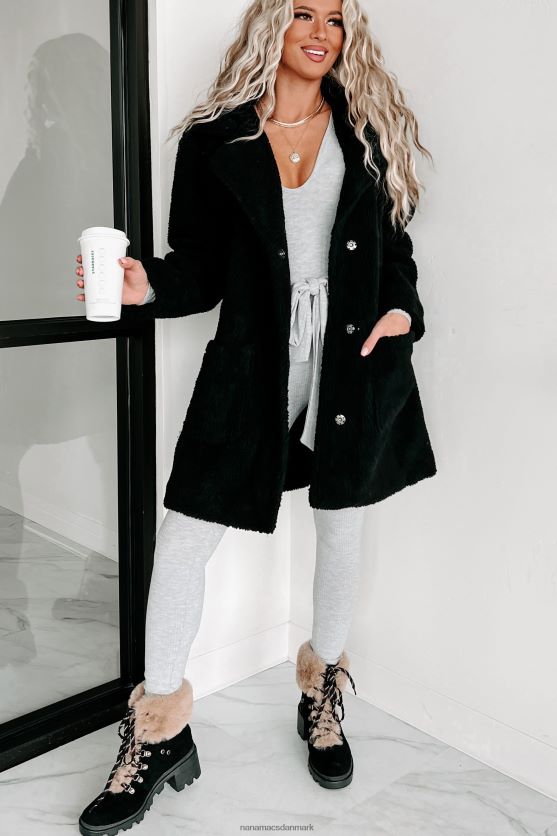 koldeste dage bamse frakke NanaMacs XJPBDL3783 sort