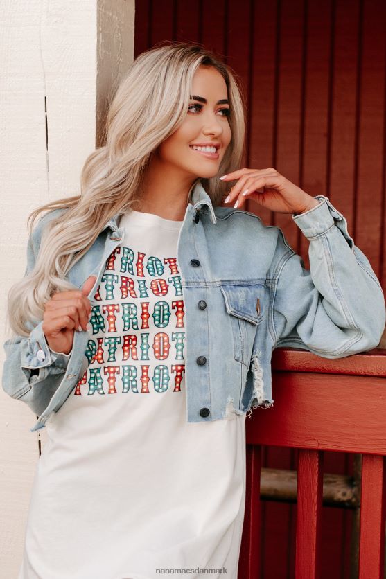 major must have cropped distressed denim jakke NanaMacs XJPBDL3828 medium