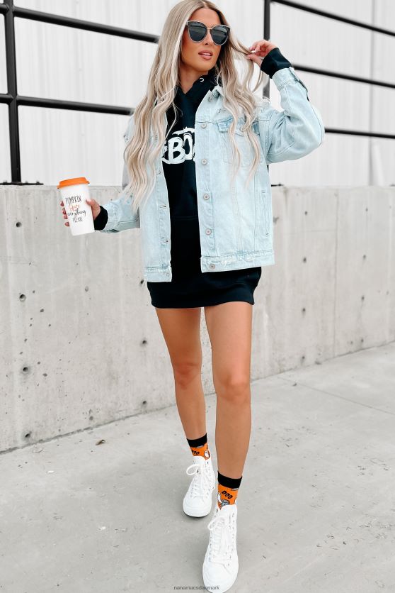 mit bedste gæt kancan oversized distressed denimjakke NanaMacs XJPBDL3776 lys