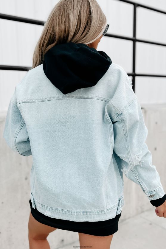 mit bedste gæt kancan oversized distressed denimjakke NanaMacs XJPBDL3776 lys