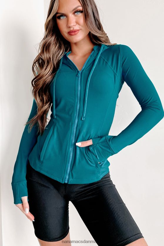 ready set move atletisk jakke med hætte NanaMacs XJPBDL3757 hawaiiansk blå