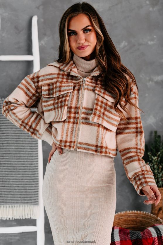 søde løfter plaidjakke med hætte NanaMacs XJPBDL3832 taupe