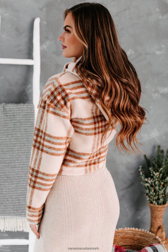 søde løfter plaidjakke med hætte NanaMacs XJPBDL3832 taupe