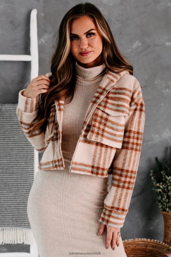 søde løfter plaidjakke med hætte NanaMacs XJPBDL3832 taupe