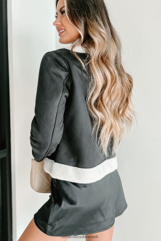 western sunset faux shearling jakke NanaMacs XJPBDL3810 sort