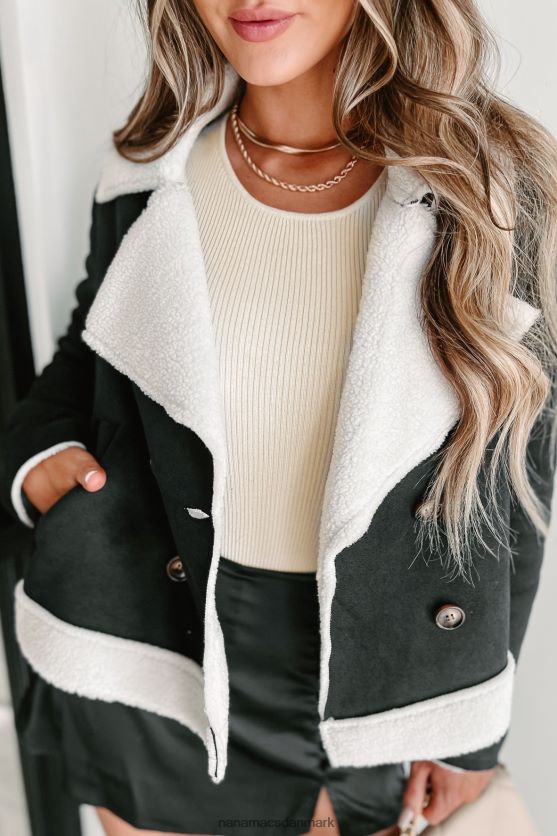 western sunset faux shearling jakke NanaMacs XJPBDL3810 sort