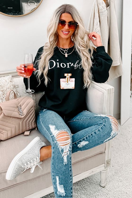 diorable parodi parfume grafisk flere skjorte muligheder NanaMacs XJPBDL1058 sort