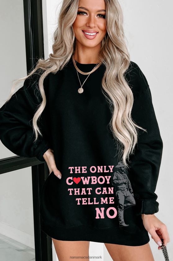 eneste cowboy, der kan fortælle mig, at der ikke er nogen grafisk crewneck NanaMacs XJPBDL1040 sort