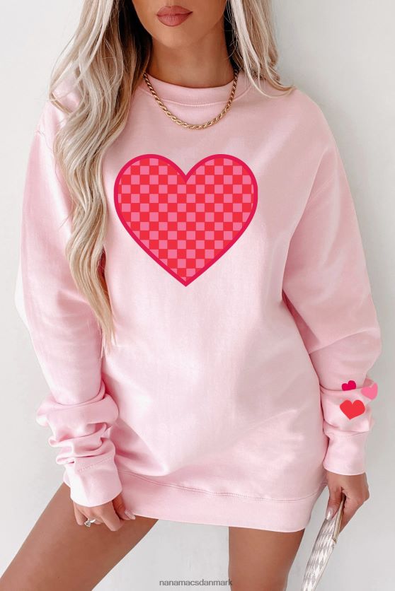 gå aldrig glip af en beat grafisk rundhals NanaMacs XJPBDL3595 lyserød