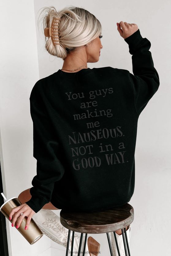 gør mig kvalmende dobbeltsidet grafisk flere skjorte muligheder NanaMacs XJPBDL1035 sort