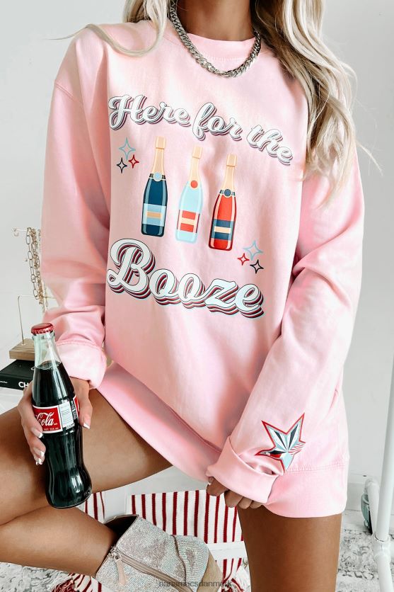 grunden til at jeg er her grafisk crewneck NanaMacs XJPBDL1008 lyserød