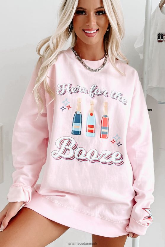 grunden til at jeg er her grafisk crewneck NanaMacs XJPBDL1008 lyserød