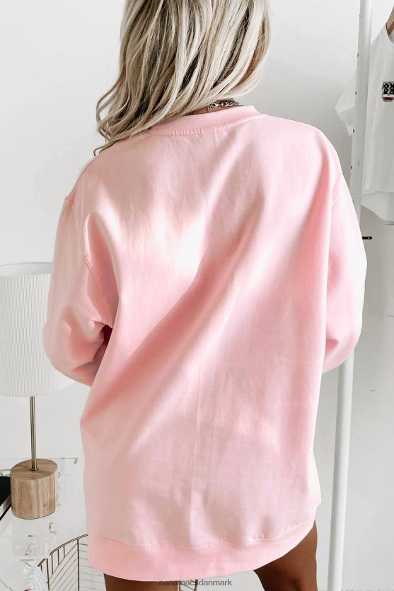 grunden til at jeg er her grafisk crewneck NanaMacs XJPBDL1008 lyserød