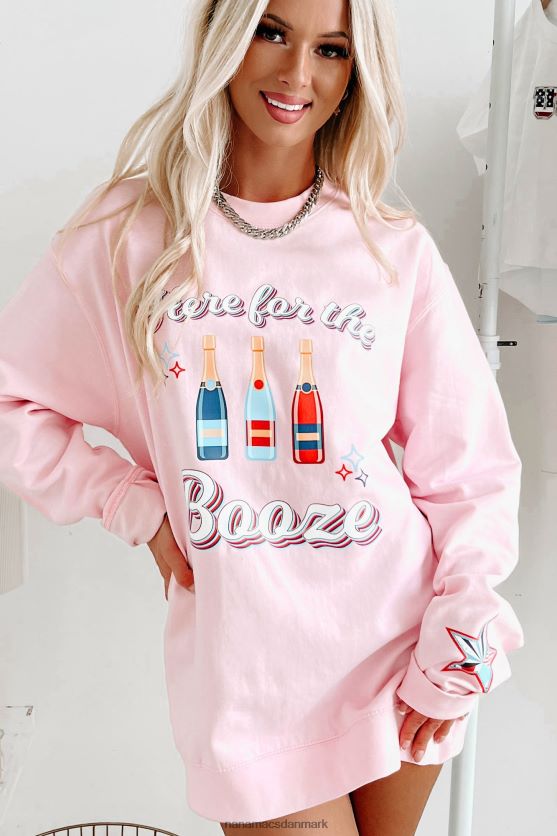 grunden til at jeg er her grafisk crewneck NanaMacs XJPBDL1008 lyserød