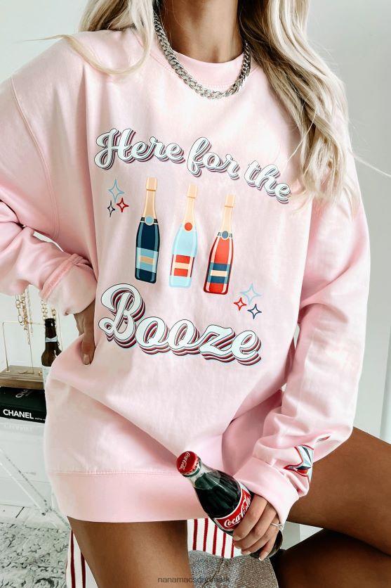 grunden til at jeg er her grafisk crewneck NanaMacs XJPBDL1008 lyserød