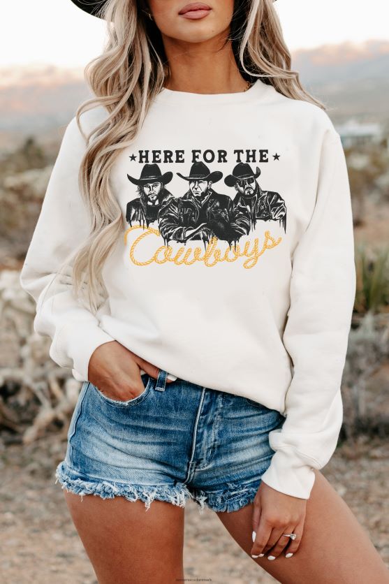 her for cowboys sværvægts grafiske crewneck NanaMacs XJPBDL1050 knogle