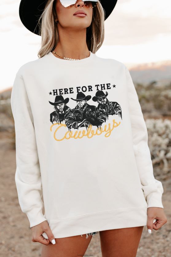 her for cowboys sværvægts grafiske crewneck NanaMacs XJPBDL1050 knogle