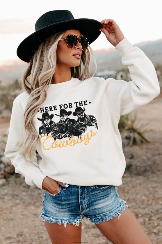 her for cowboys sværvægts grafiske crewneck NanaMacs XJPBDL1050 knogle