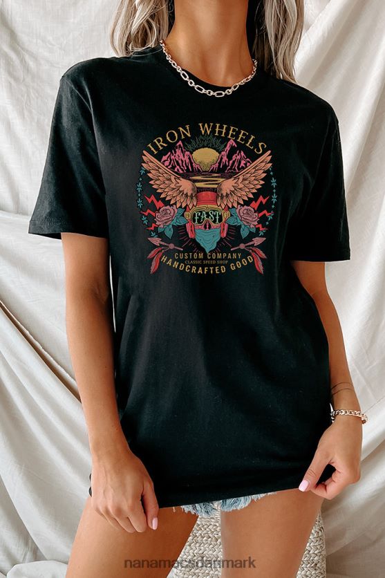 jern hjul grafisk flere skjorte muligheder NanaMacs XJPBDL1004 sort