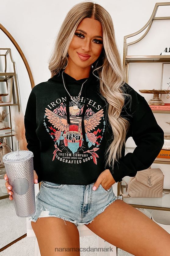 jern hjul grafisk flere skjorte muligheder NanaMacs XJPBDL1004 sort