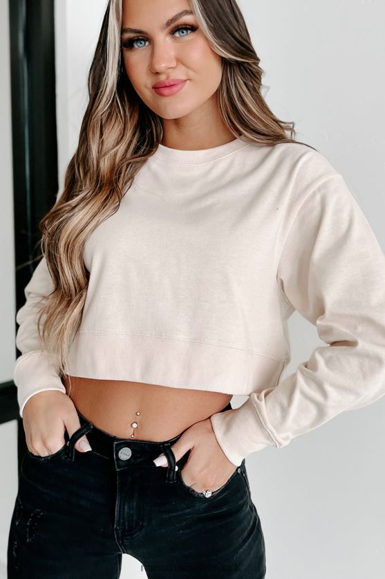 letvægts cropped crewneck NanaMacs XJPBDL650 kokosmælk