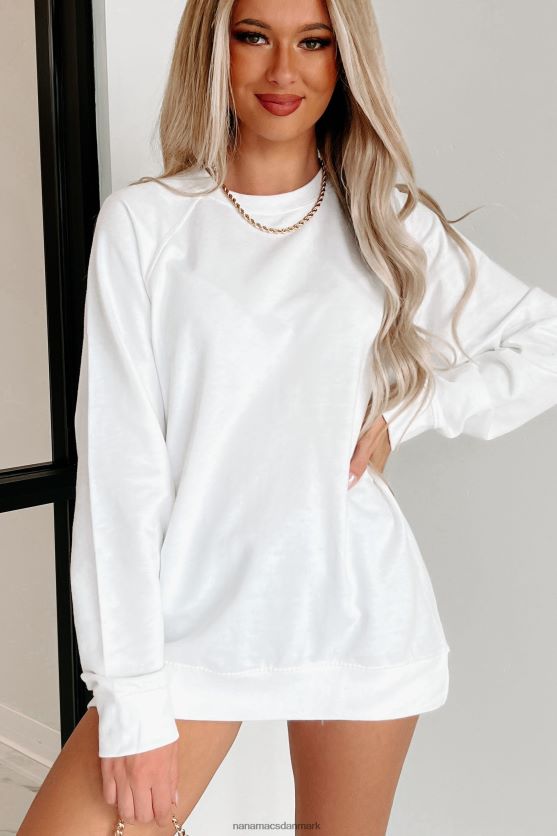 letvægts raglanærmet rund hals NanaMacs XJPBDL653 hvid