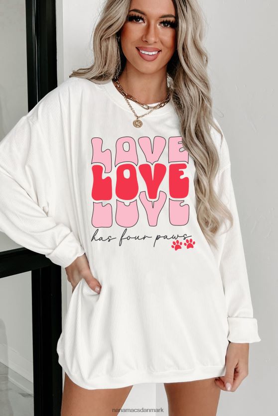 love har fire poter ledningsført grafisk crewneck NanaMacs XJPBDL900 elfenben