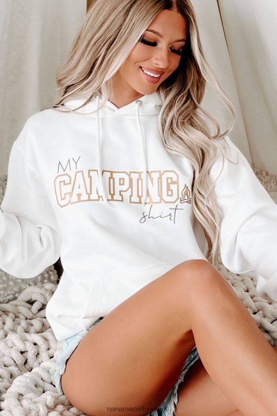 min campingtrøje metallisk grafik - flere skjorte muligheder NanaMacs XJPBDL1068 hvid