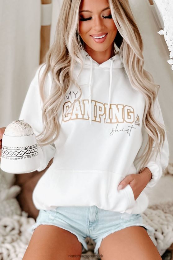 min campingtrøje metallisk grafik - flere skjorte muligheder NanaMacs XJPBDL1068 hvid