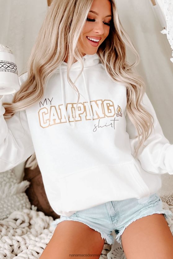 min campingtrøje metallisk grafik - flere skjorte muligheder NanaMacs XJPBDL1068 hvid