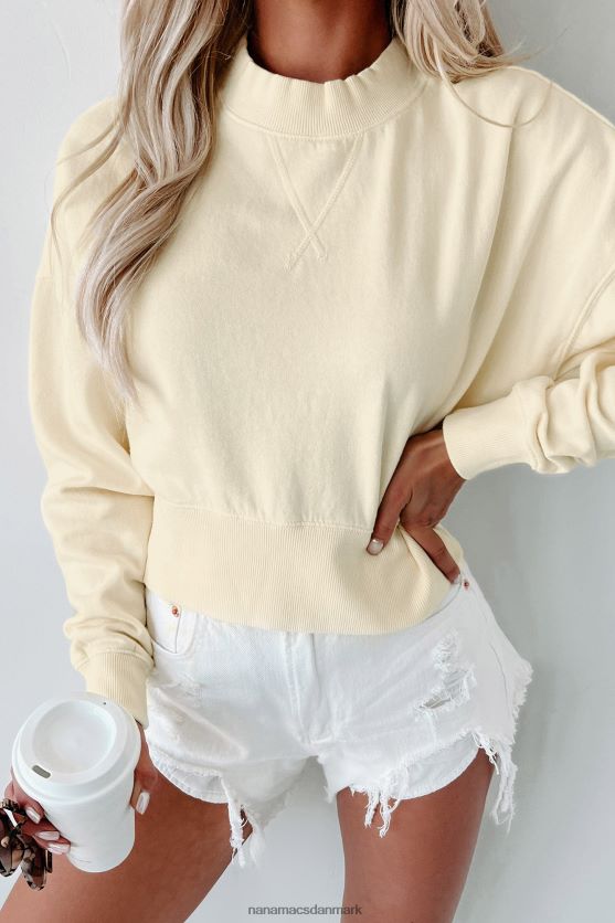 mineral wash cropped sweatshirt med pullover NanaMacs XJPBDL766 limonade